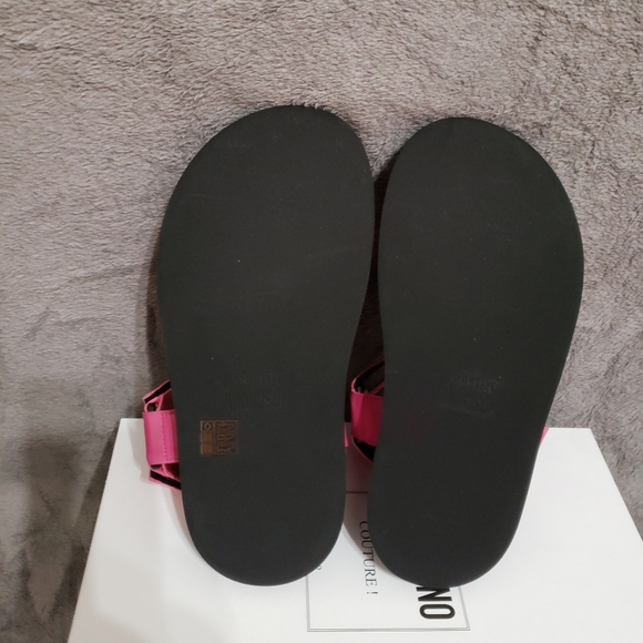 Moschino Denim Logo Ankle-Strap Sandals - Picture 7 of 11